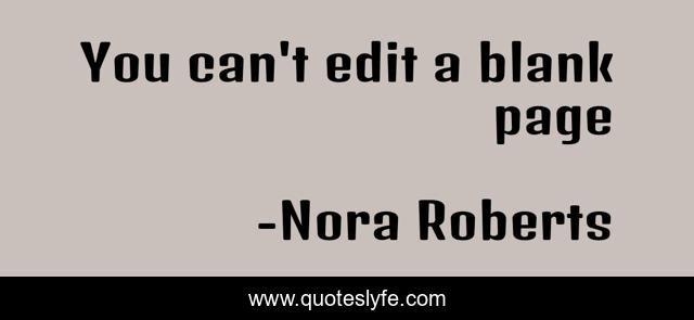 You can't edit a blank page