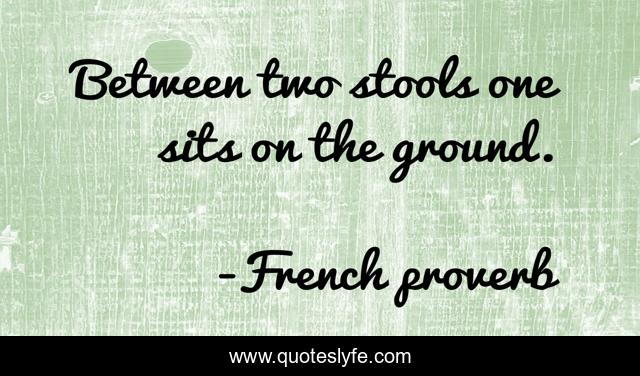 Between two stools one sits on the ground.
