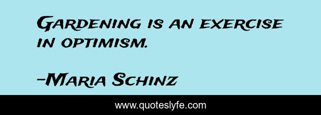 Gardening is an exercise in optimism.