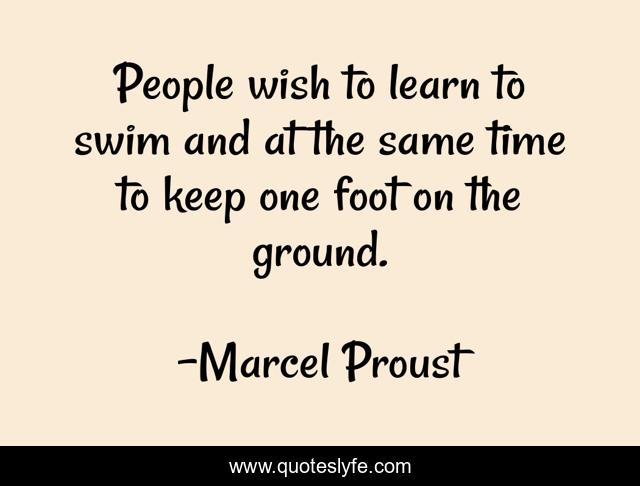 People wish to learn to swim and at the same time to keep one foot on the ground.