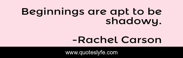 Beginnings are apt to be shadowy.