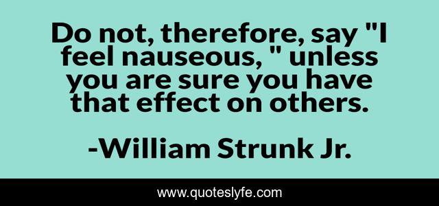 Do not, therefore, say 