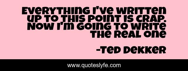 Everything I've written up to this point is crap. Now I'm going to write the real one