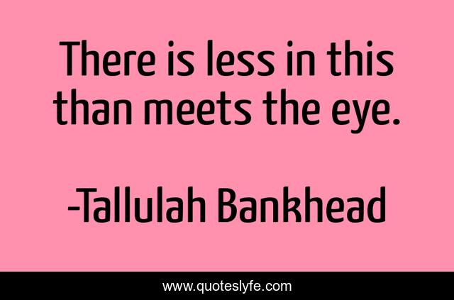 There is less in this than meets the eye.