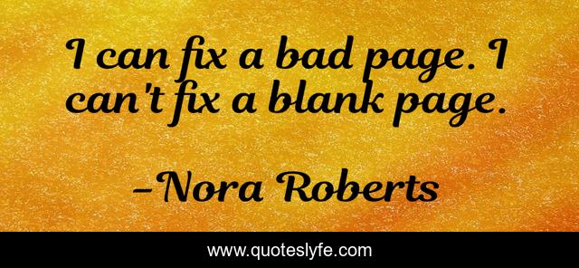 I can fix a bad page. I can't fix a blank page.