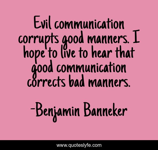 essay on evil communication corrupt good manners