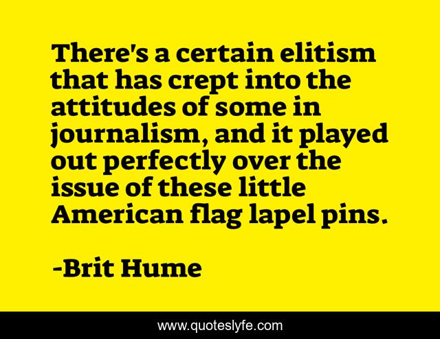 There's a certain elitism that has crept into the attitudes of some in journalism, and it played out perfectly over the issue of these little American flag lapel pins.
