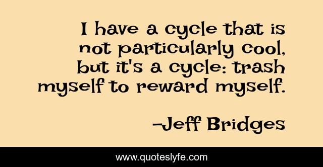 I have a cycle that is not particularly cool, but it's a cycle: trash myself to reward myself.