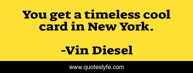 You get a timeless cool card in New York.