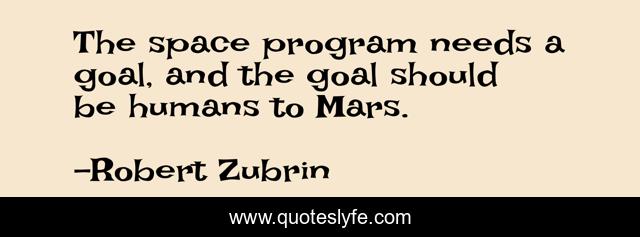 The space program needs a goal, and the goal should be humans to Mars.