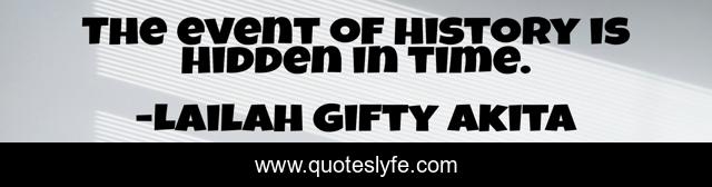 The event of history is hidden in time.