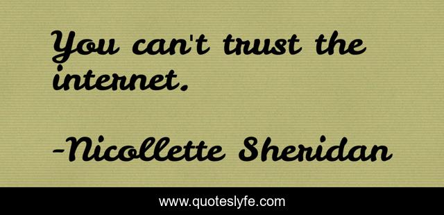 You can't trust the internet.