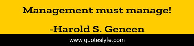 Management must manage!