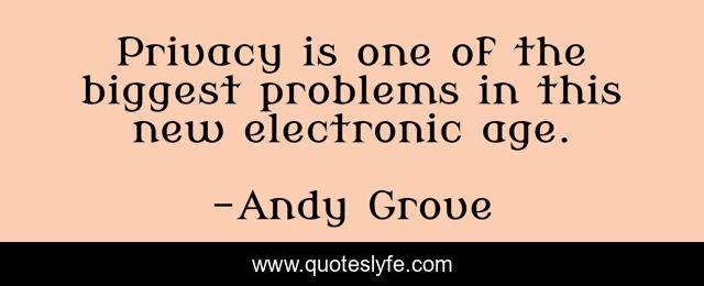 Privacy is one of the biggest problems in this new electronic age.