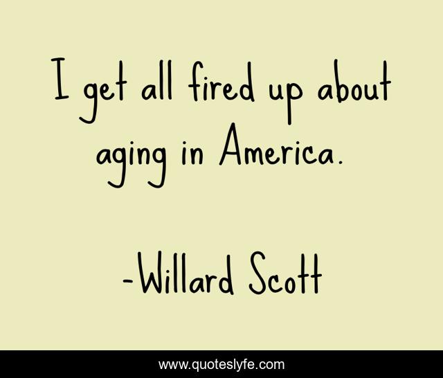 I get all fired up about aging in America.