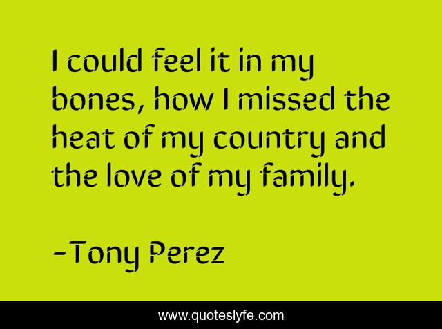 I could feel it in my bones, how I missed the heat of my country and the love of my family.