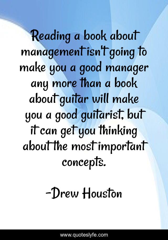Reading a book about management isn't going to make you a good manager any more than a book about guitar will make you a good guitarist, but it can get you thinking about the most important concepts.