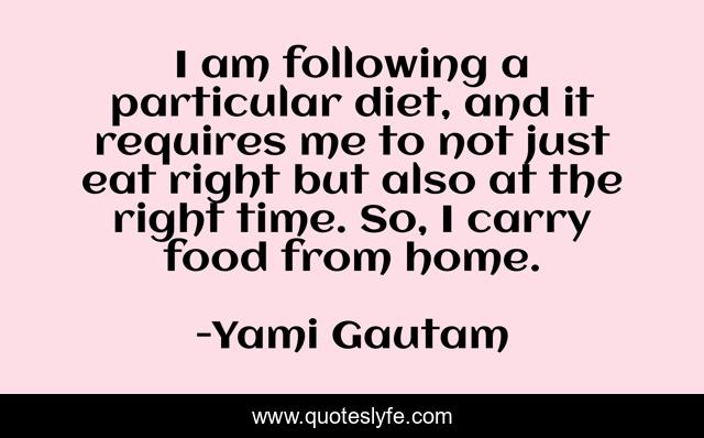 I am following a particular diet, and it requires me to not just eat right but also at the right time. So, I carry food from home.
