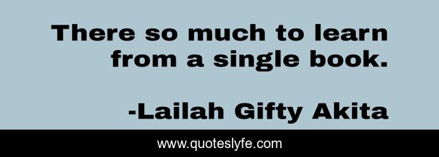 There so much to learn from a single book.