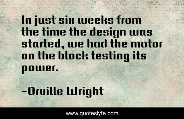 In just six weeks from the time the design was started, we had the motor on the block testing its power.