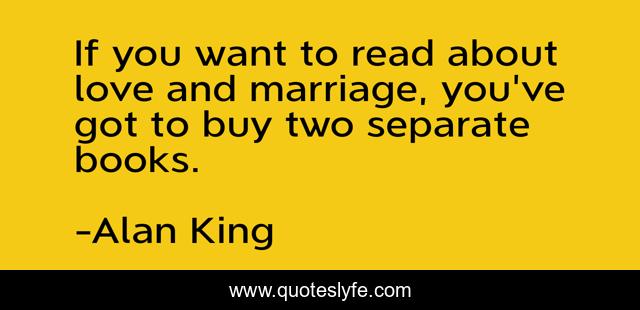 If you want to read about love and marriage, you've got to buy two separate books.