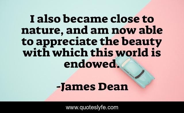 I also became close to nature, and am now able to appreciate the beauty with which this world is endowed.