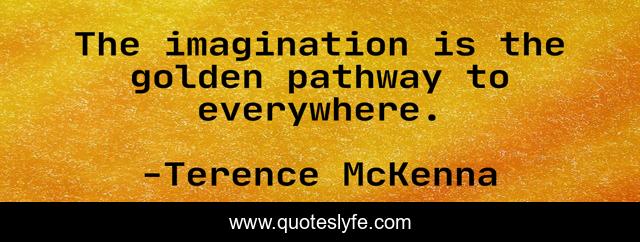 The imagination is the golden pathway to everywhere.