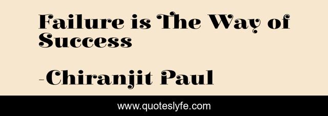 Failure is The Way of Success