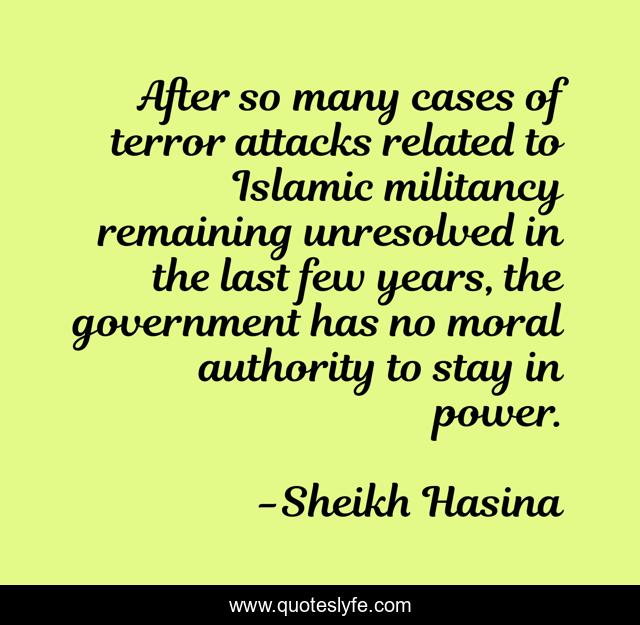 After so many cases of terror attacks related to Islamic militancy remaining unresolved in the last few years, the government has no moral authority to stay in power.