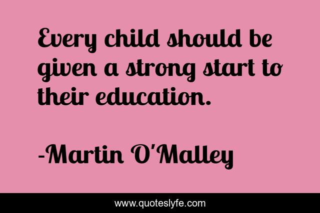 Every child should be given a strong start to their education.