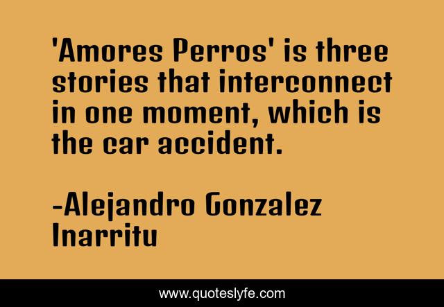'Amores Perros' is three stories that interconnect in one moment, which is the car accident.