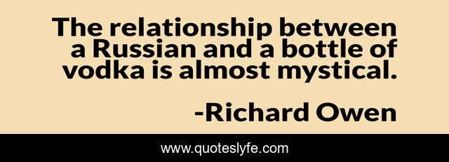 The relationship between a Russian and a bottle of vodka is almost mystical.