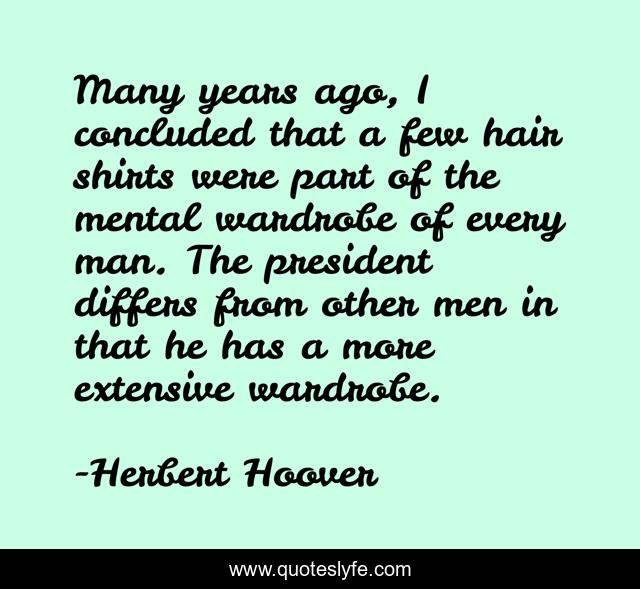 Many years ago, I concluded that a few hair shirts were part of the mental wardrobe of every man. The president differs from other men in that he has a more extensive wardrobe.
