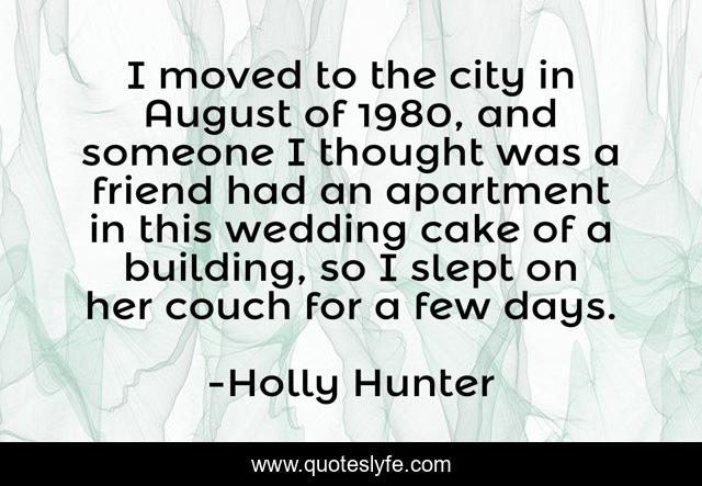 I moved to the city in August of 1980, and someone I thought was a friend had an apartment in this wedding cake of a building, so I slept on her couch for a few days.