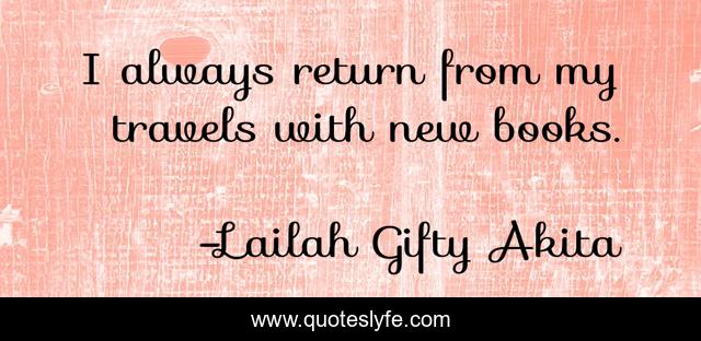 I always return from my travels with new books.