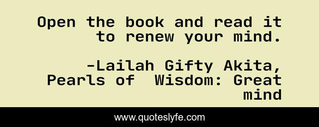 Open the book and read it to renew your mind.