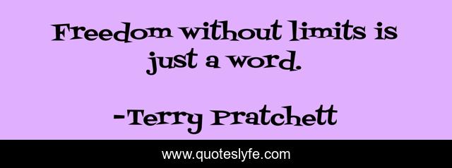 Freedom without limits is just a word.