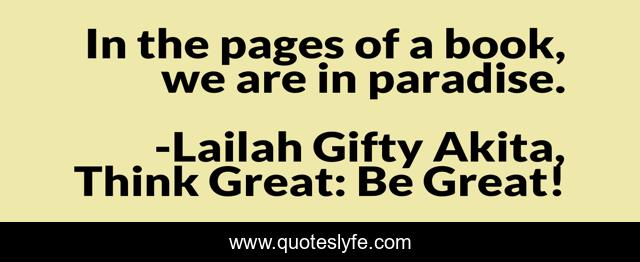 In the pages of a book, we are in paradise.