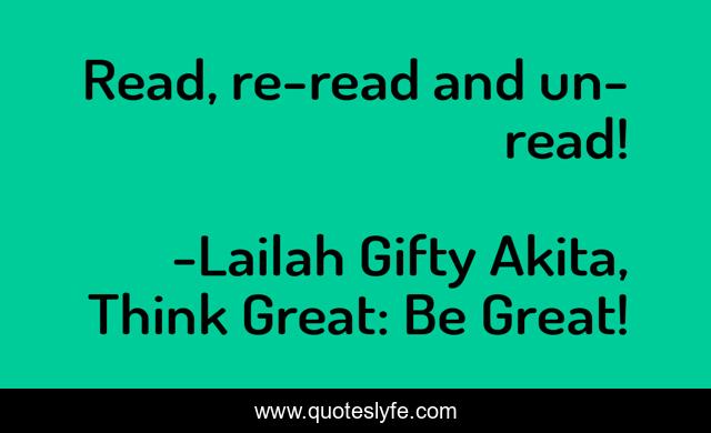 Read, re-read and un-read!