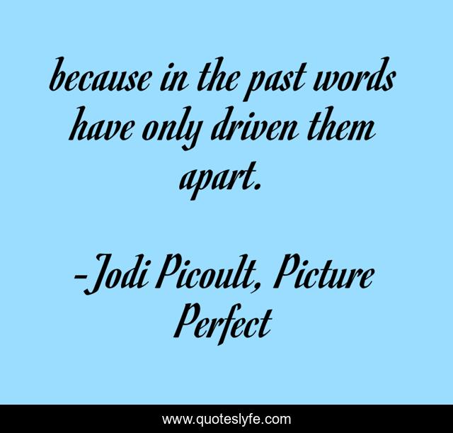 because in the past words have only driven them apart.