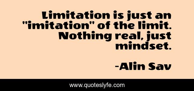 Limitation is just an 