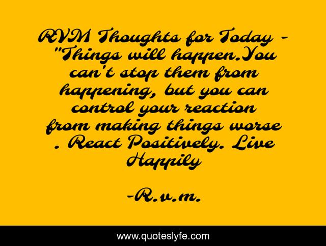 RVM Thoughts for Today - 