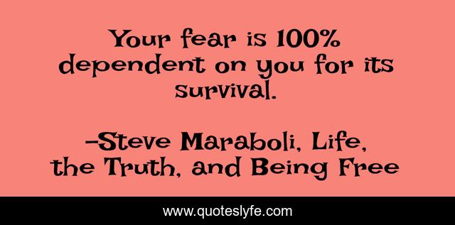 Your fear is 100% dependent on you for its survival.