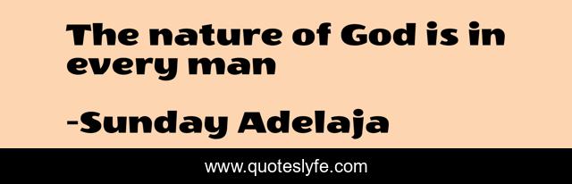 The nature of God is in every man