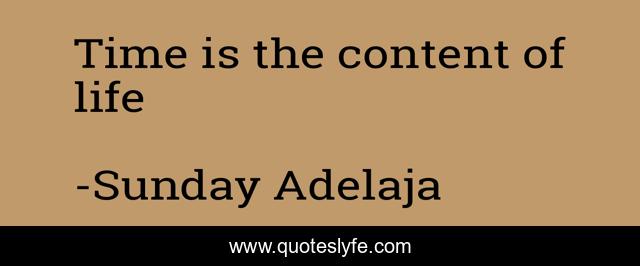 Time is the content of life