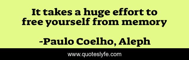 It takes a huge effort to free yourself from memory