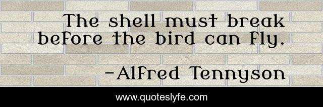 The shell must break before the bird can fly.