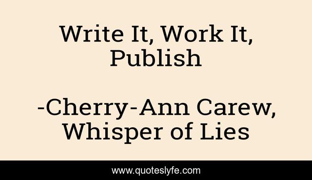 Write It, Work It, Publish