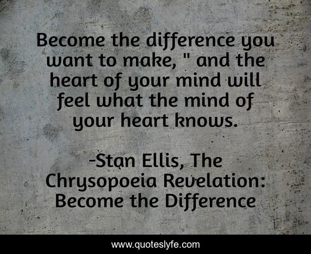 Become the difference you want to make, 