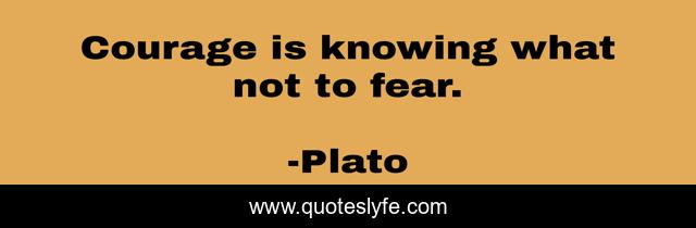Courage is knowing what not to fear.